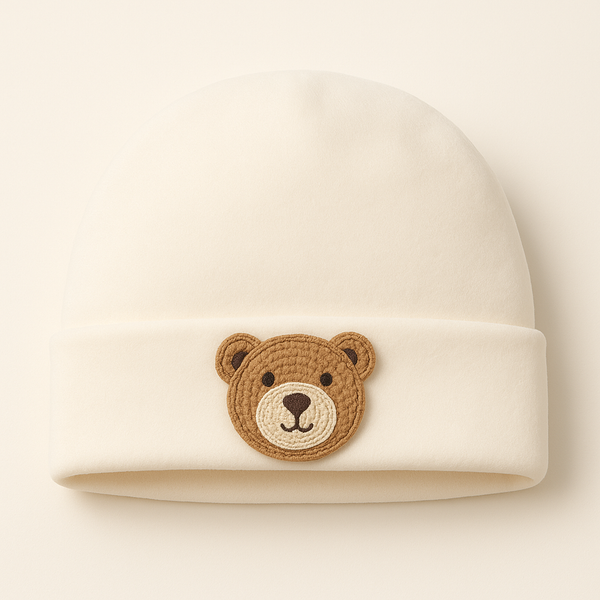 SUNSHINE BABY FLEECE CAP BEAR OFFWHITE