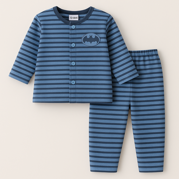 SUNSHINE BABY SLEEPSUIT FLEECE BLACK & NAVY BLUE 3-6M