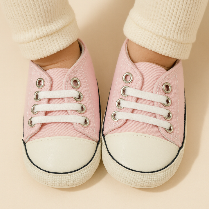SUNSHINE BABY SHOES CANVAS BABY PINK NO 13