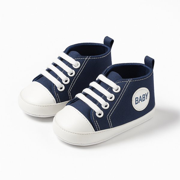 Baby Casual Shoes Navy Blue & White - Sunshine