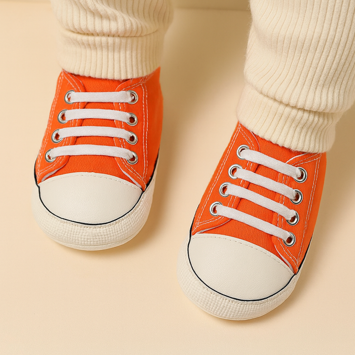 SUNSHINE BABY SHOES CANVAS ORANGE NO 13