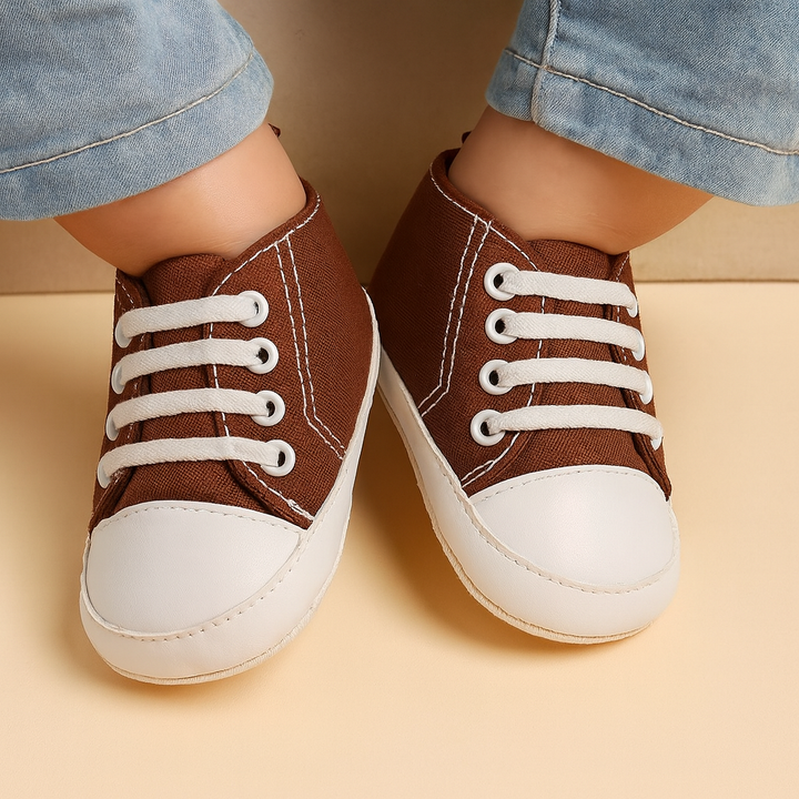 SUNSHINE BABY SHOES CANVAS BROWN NO 13