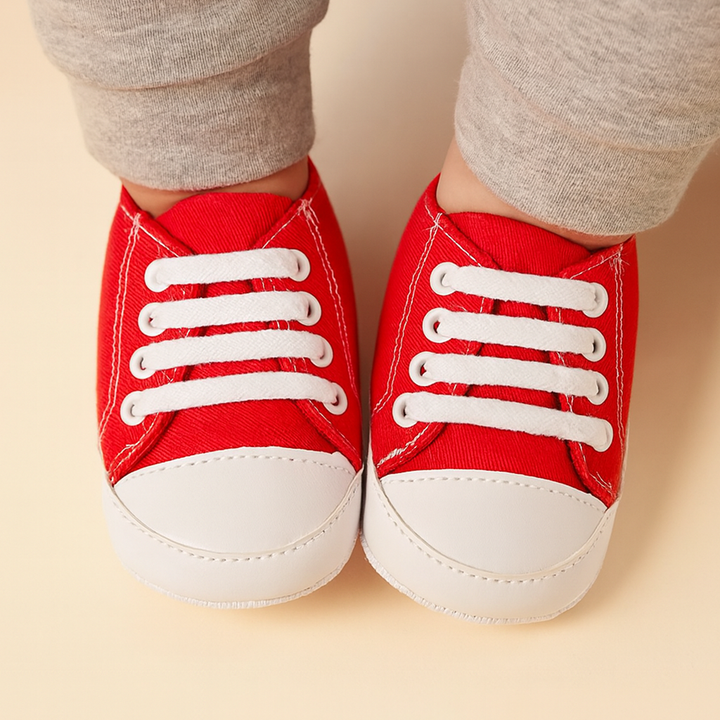 SUNSHINE BABY SHOES CANVAS RED NO 13