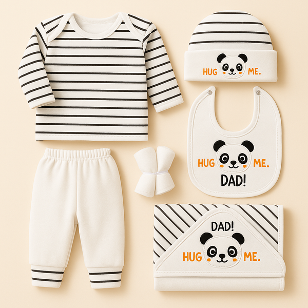 SUNSHINE BABY 9 PCS GIFTSET PANDA HUG ME DAD WHITE NB