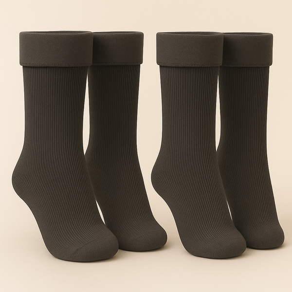 Kids Fleece Socks Pack Of 2 Pair Grey (2-4 Years) - Sunshine