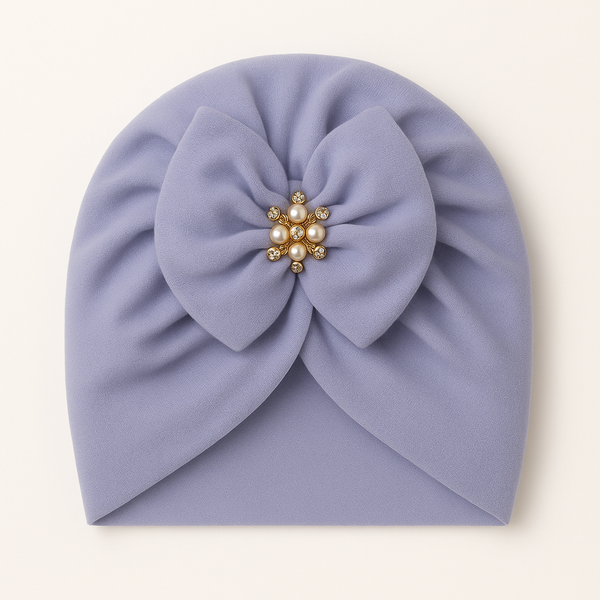 SUNSHINE BABY TURBAN CAP PEARL BLUE