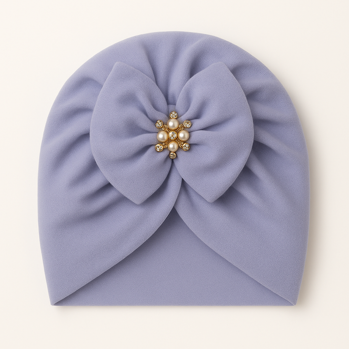 SUNSHINE BABY TURBAN CAP PEARL BLUE