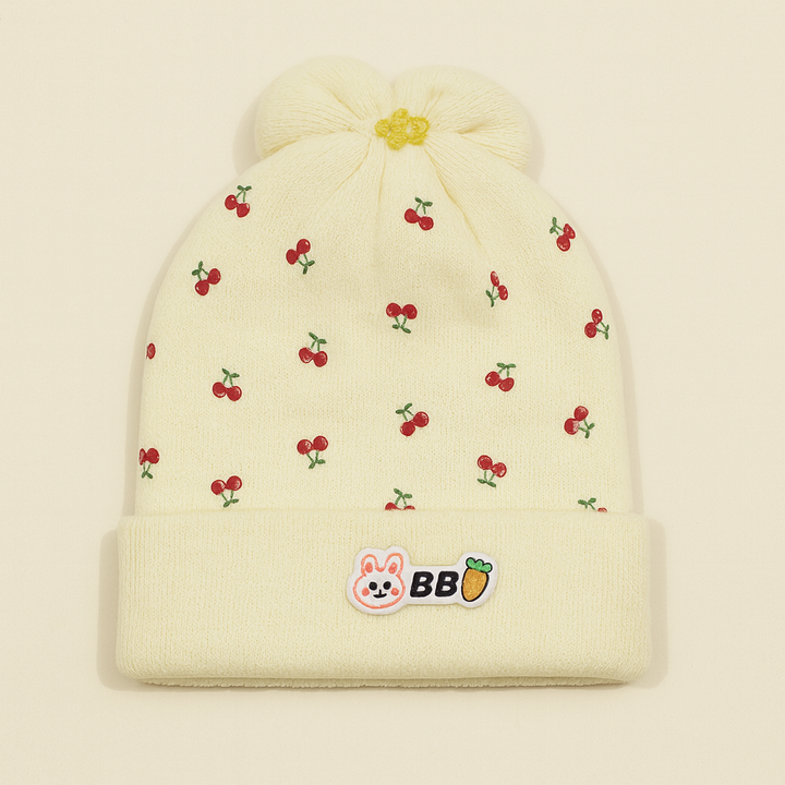 SUNSHINE BABY WOOLEN CAP WITH BOW YELLOW