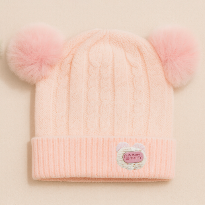 SUNSHINE BABY SOFT WOOLEN CAP MINNIE PEACH