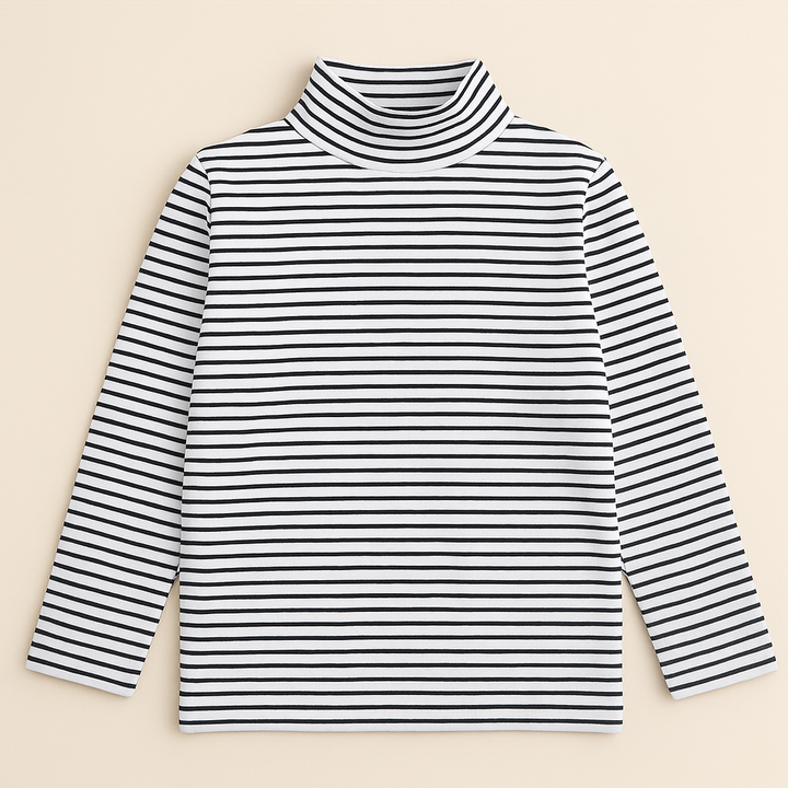 SUNSHINE KIDS WINTER MOCK NECK STRIPES BLACK 24 7-8Y (SW)