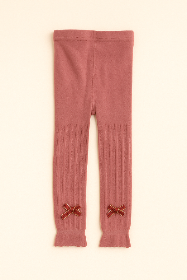SUNSHINE FANCY LEGGY WITH BOW PEACH(21/23)