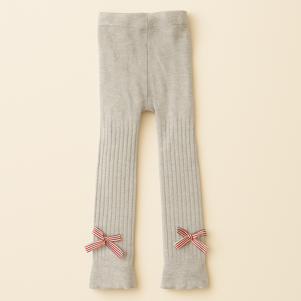 SUNSHINE FANCY LEGGY WITH BOW GREY(24-26)