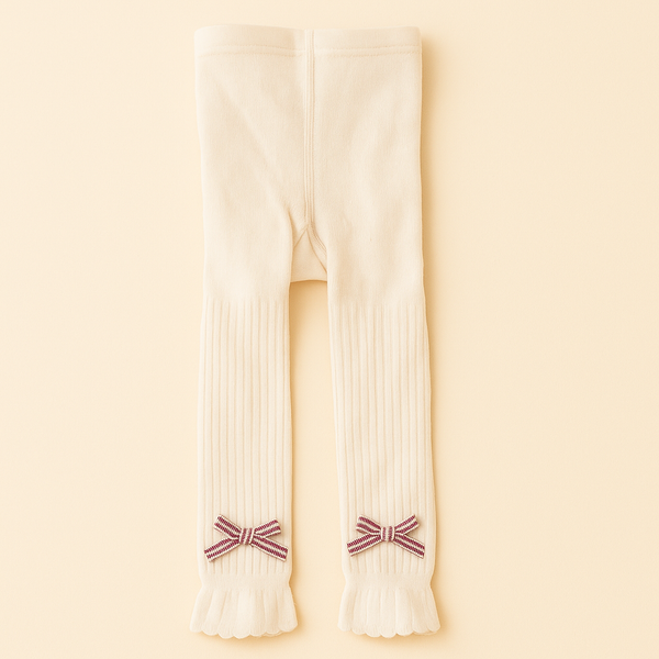 SUNSHINE FANCY LEGGY WITH BOW BEIGE(24-26)