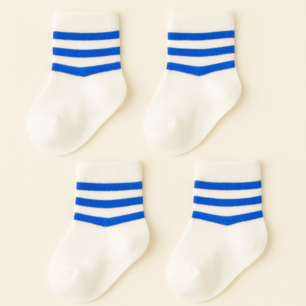 SUSHINE BABY SOCKS PACK OF 2 BLUE STRIPES WHITE
