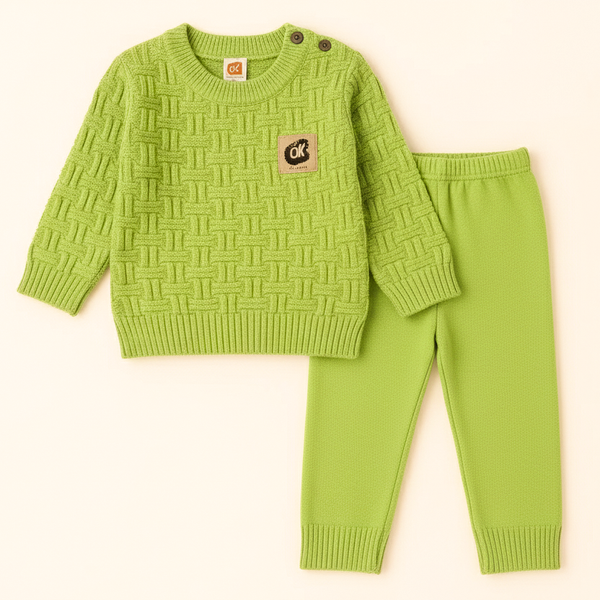SUNSHINE BABY WOOLEN PAJAMA SET GREEN NB
