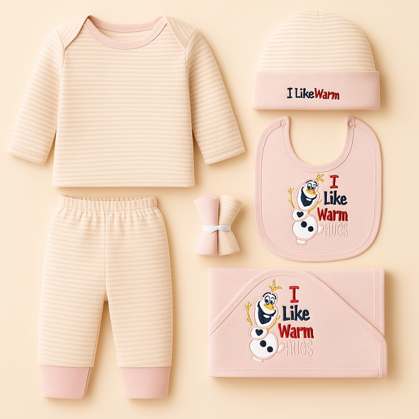 SUNSHINE BABY FLEECE GIFT SET 9 PCS WARM HUGS PINK