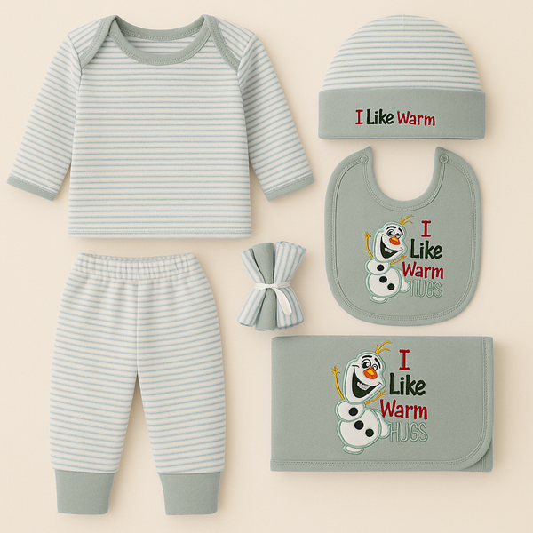 SUNSHINE BABY FLEECE GIFT SET 9 PCS WARM HUGS GREY