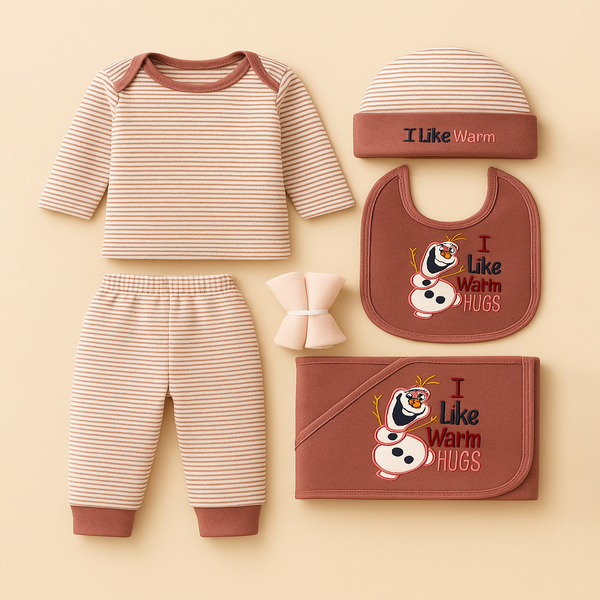 SUNSHINE BABY FLEECE GIFT SET 9 PCS WARM HUGS DARK PINK