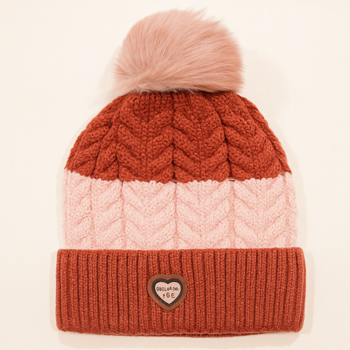 SUNSHINE BABY WINTER WOOLEN CAP PEACH