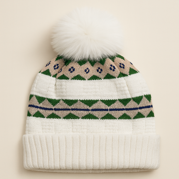 SUNSHINE BABY WOOLEN WARM CAP WHITE