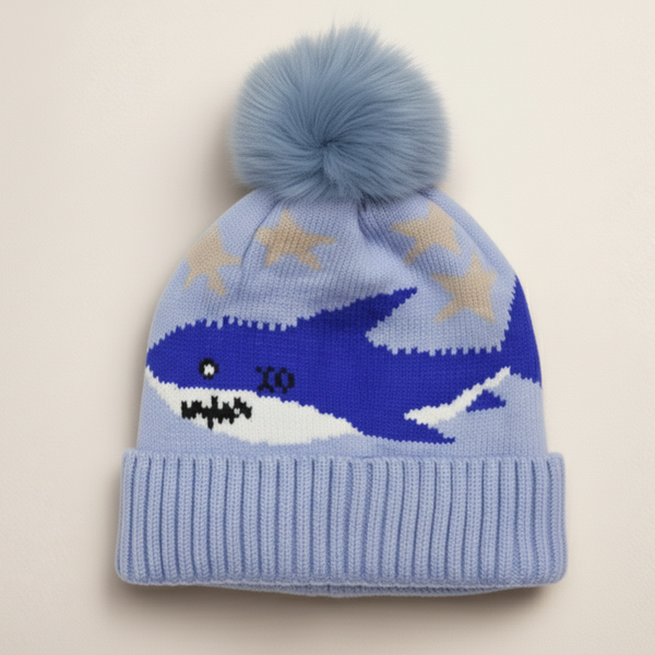 SUNSHINE BABY WINTER WOOLEN CAP SHARK BLUE