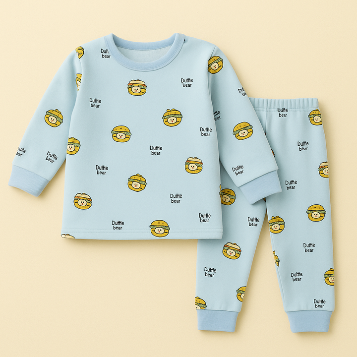 SUNSHINE BABY WINTER PAJAMA SET BURGER BLUE 160
