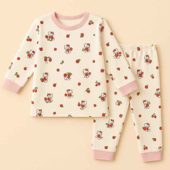 SUNSHINE BABY WINTER PAJAMA SET BERRY RABBIT OFF WHITE 160