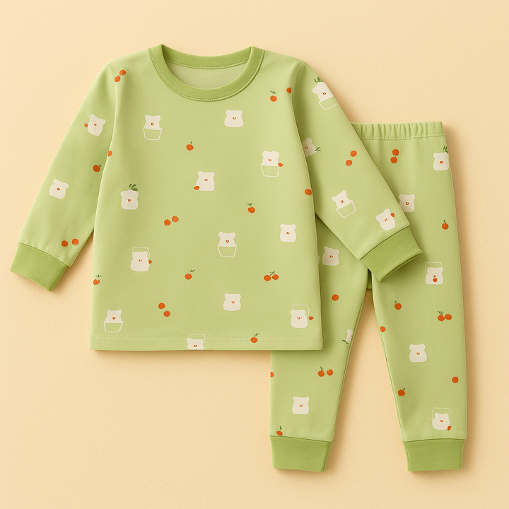 SUNSHINE BABY WINTER PAJAMA SET BERRY PUPPY GREEN 160