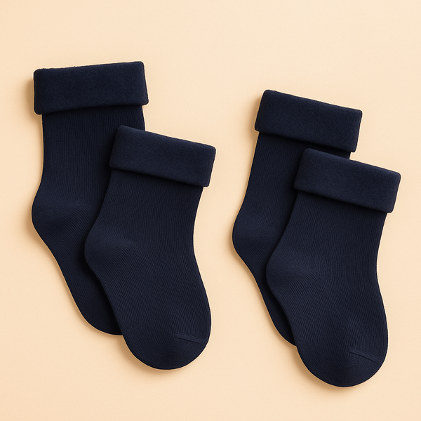SUNSHINE BABY SOCKS 2 PCS SET NAVY BLUE