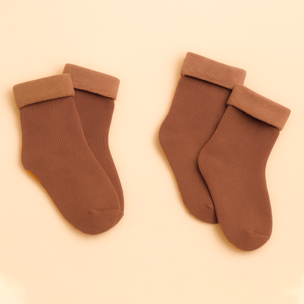 SUNSHINE BABY SOCKS 2 PCS SET BROWN