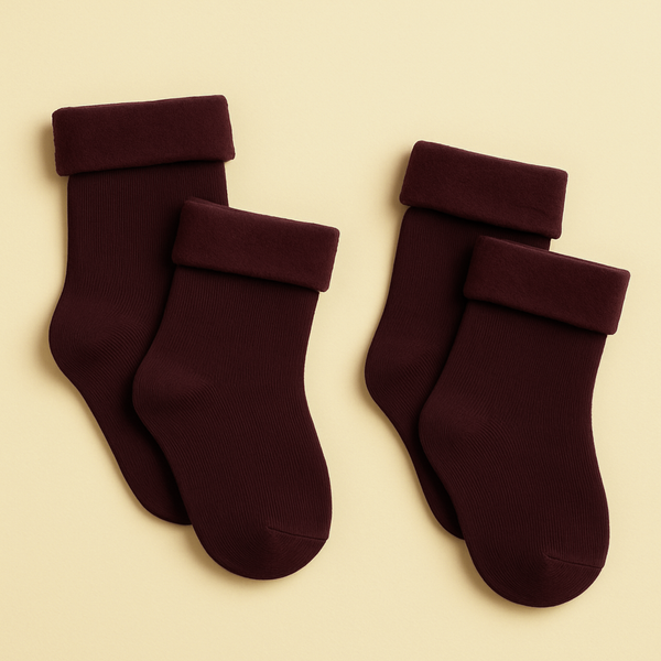 SUNSHINE BABY SOCKS 2 PCS SET MAROON