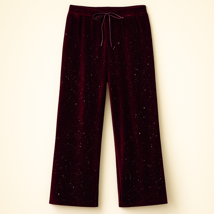 SUNSHINE LADIES STREACHABLE FANCY PAJAMA RED