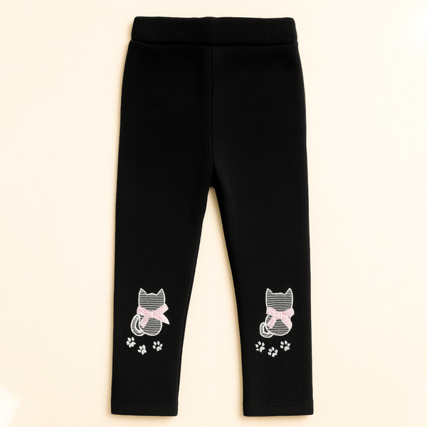 SUNSHINE BABY VELVAT TIGHTS KITTY BLACK 3XL