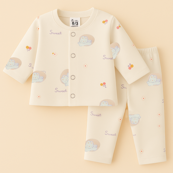 SUNSHINE BABY SLEEPSUIT SWEET KITTY OFFWHITE 3-6M