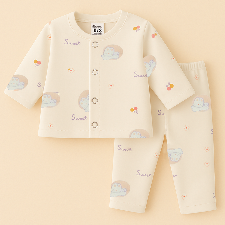 SUNSHINE BABY SLEEPSUIT SWEET KITTY OFFWHITE 3-6M