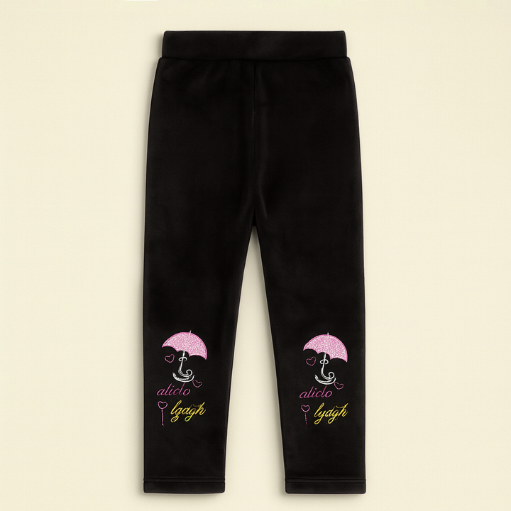 SUNSHINE GIRLS VELVAT TIGHTS UMBRELLA BLACK 3XL