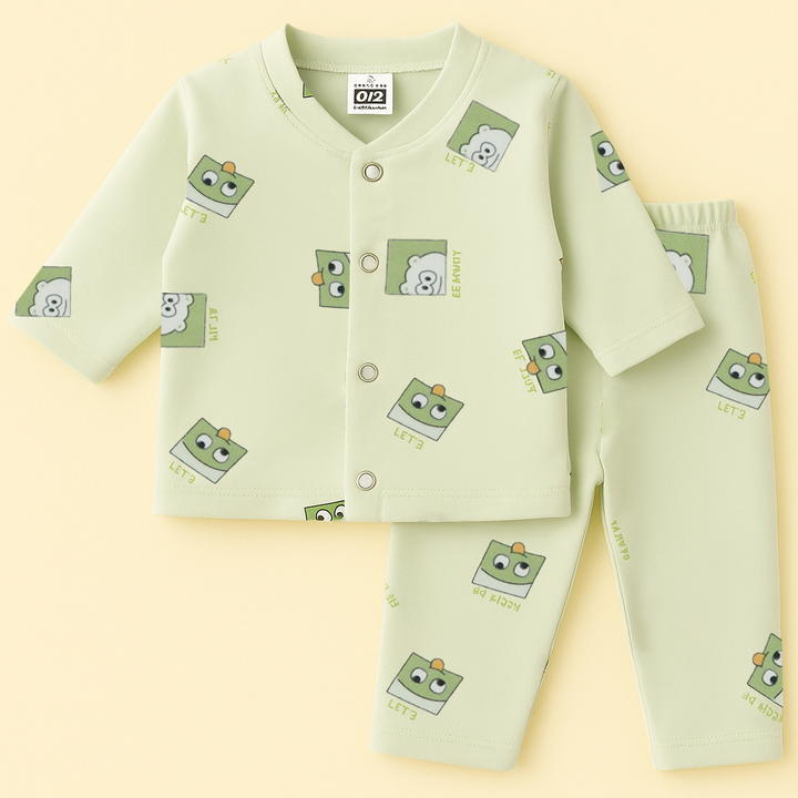 SUNSHINE BABY SLEEPSUIT HAPPY EMOGI GREEN 3-6M
