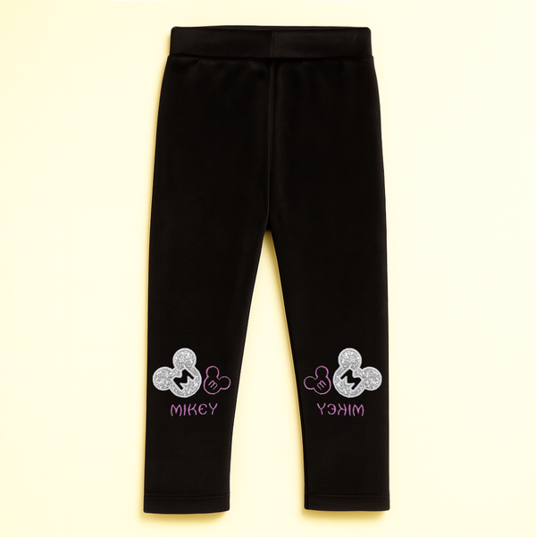 SUNSHINE GIRLS VELVAT TIGHTS PLAIN MICKEY BLACK 3XL