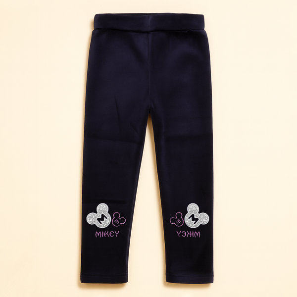 SUNSHINE GIRLS VELVAT TIGHTS PLAIN MICKEY NAVY BLUE3XL