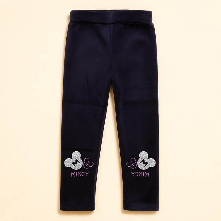 SUNSHINE GIRLS VELVAT TIGHTS PLAIN MICKEY NAVY BLUE3XL