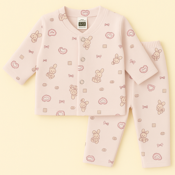 SUNSHINE BABY SLEEPSUIT BUNNY PINK 3-6M