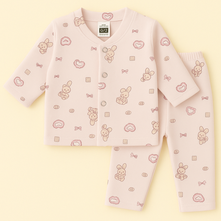 SUNSHINE BABY SLEEPSUIT BUNNY PINK 3-6M