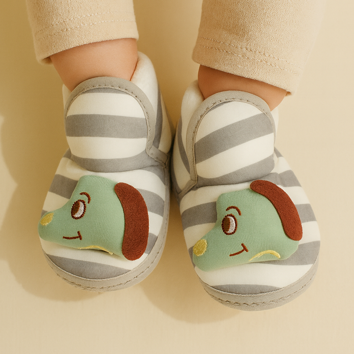 SUNSHINE BABY WINTER SOFT SHOES DOG GREY