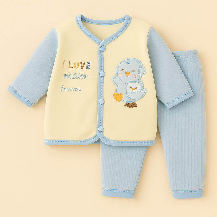 SUNSHINE BABY WINTER PAJAMA SET PENGUIN BLUE