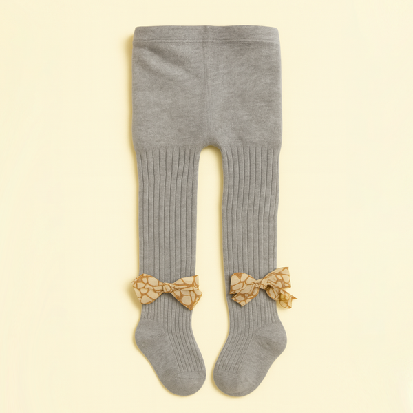 SUNSHINE GIRLS LEGGY WITH BOW  GREY 2-3Y