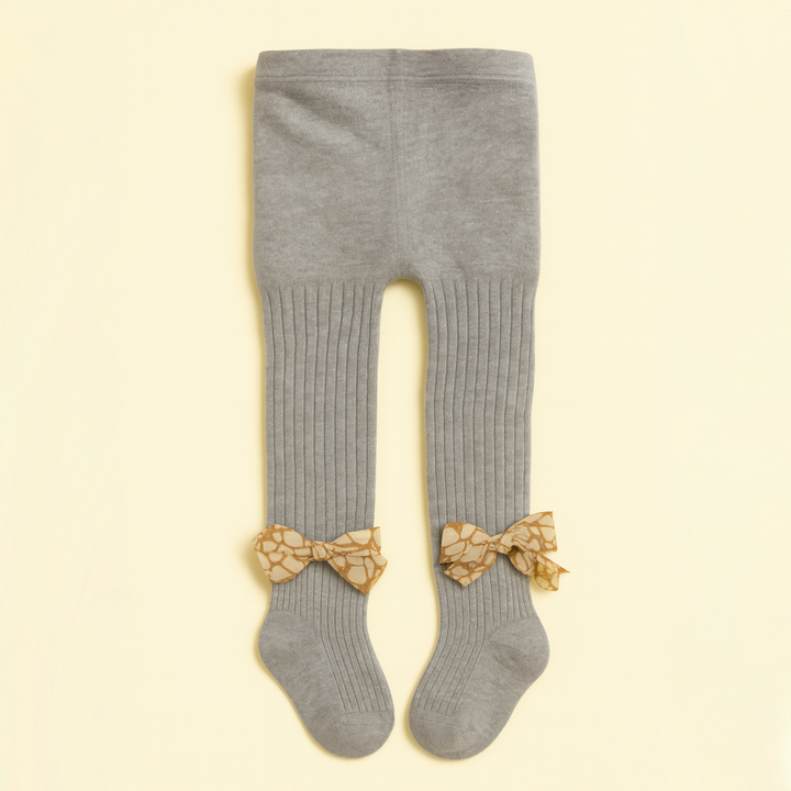 SUNSHINE GIRLS LEGGY WITH BOW  GREY 2-3Y