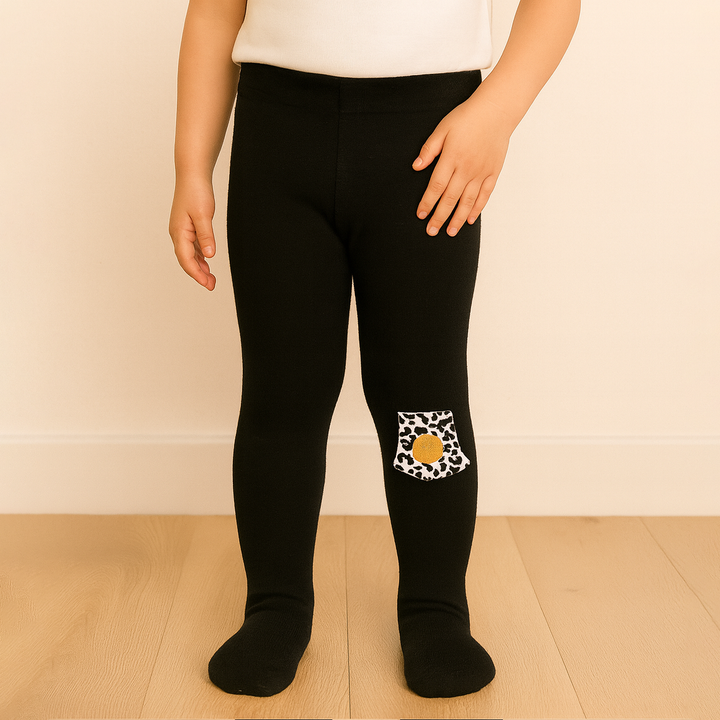 SUNSHINE GIRLS LEGGY MULTI CHARACTER BLACK 2-4(1-2Y)