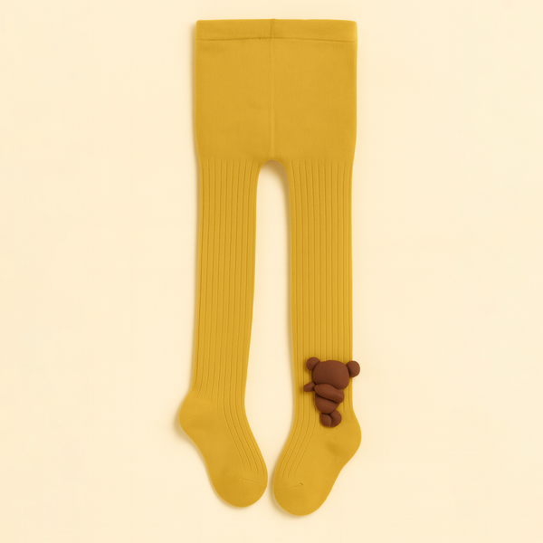 SUNSHINE GIRLS LEGGY MULTI CHARACTER MUSTERD 9-10(4-5Y)