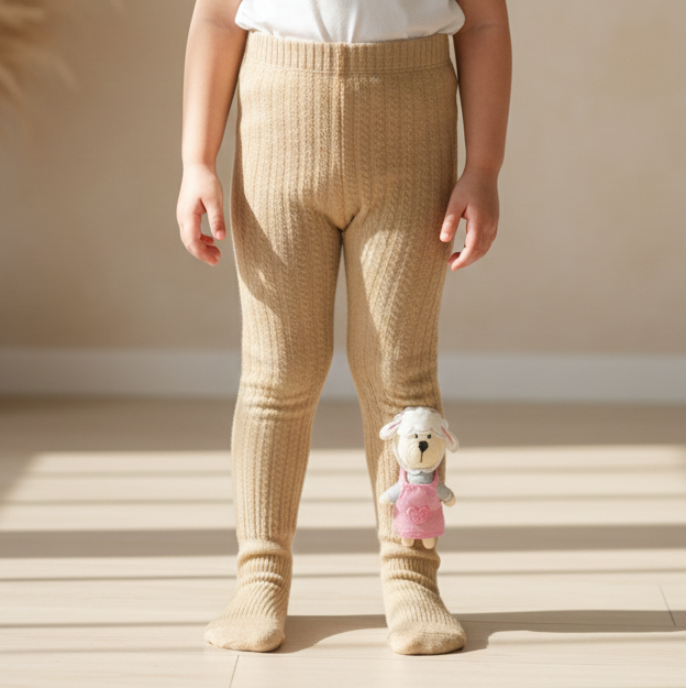 SUNSHINE GIRLS LEGGY MULTI CHARACTER BROWN 2-4(1-2Y)