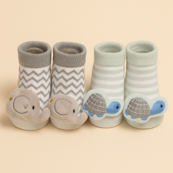 SUNSHINE BABY SHOES 2 PCS SET TURTLE GREEN 0-9M